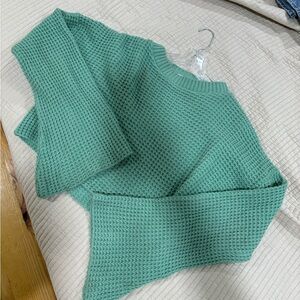Turquoise cropped sweater